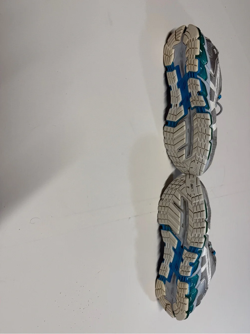 Asics Gray Athletic Mesh Sneakers with White Logo Accents